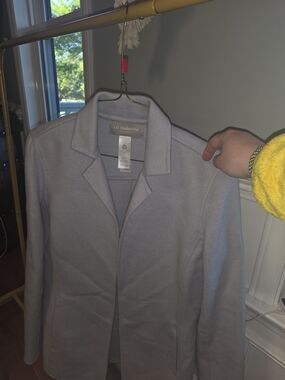 Liz Claiborne Light Blue Women's Blazer Jacket Coat Angora Size 4